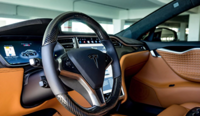 cars with brown leather interior Tesla Model S