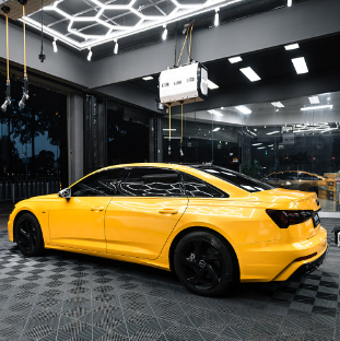 yellow car wrap